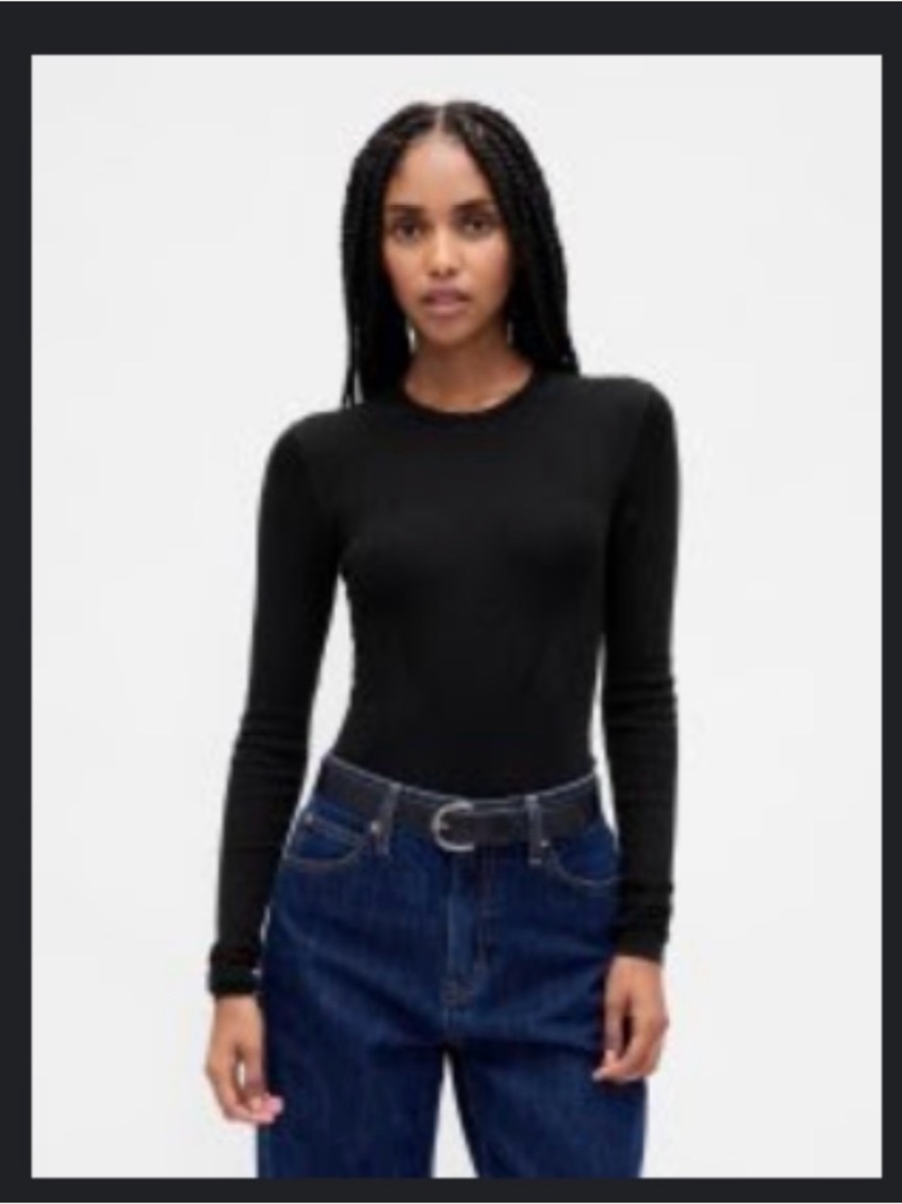 GAP Sheer Rib Sweater Bodysuit